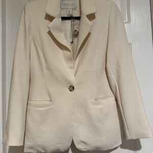 Rachel Zoe Cream Tailored Blazer